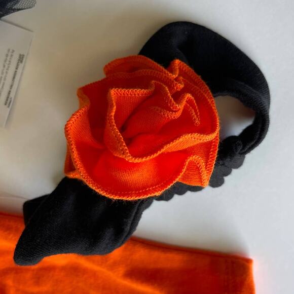 Way To Celebrate Halloween Pumpkin Bodysuit Costume 2 Piece Set 3-6 Months NEW - Picture 7 of 10